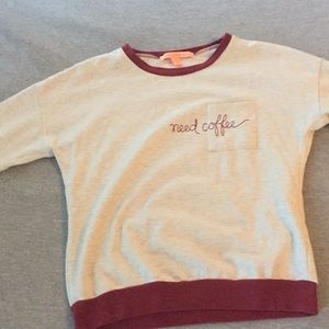 Rebellious One Sweaters - “Need coffee” soft crew neck sweater Rebellious One Sweaters - “Need coffee” soft crew neck sweater